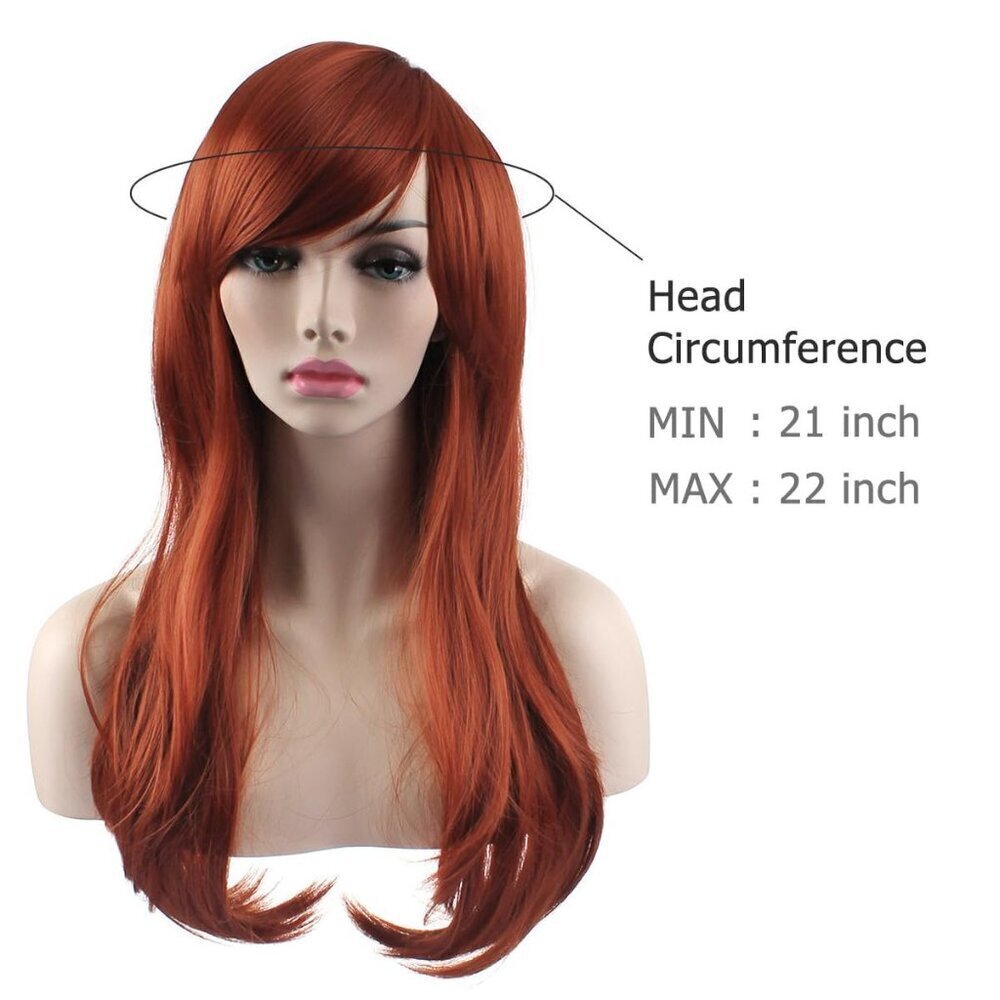 💫 Akstore Long Curly Hair Women Brown Heat Resistant 28-Inch 70cm Wig Cap - Picture 3 of 5